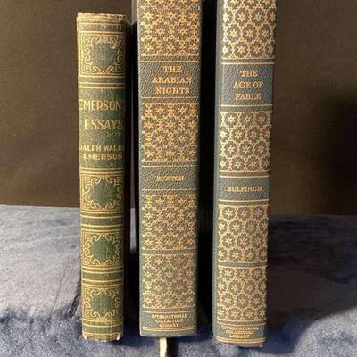 International Collectors Library:  Arabian Nights, Bullfinchs Mythology & Emersons Essays 