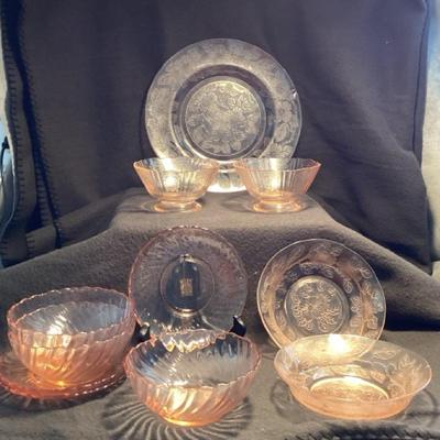 Pink Glass Bowls