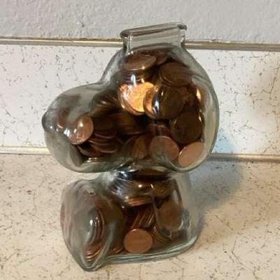Glass Snoopy Bank
