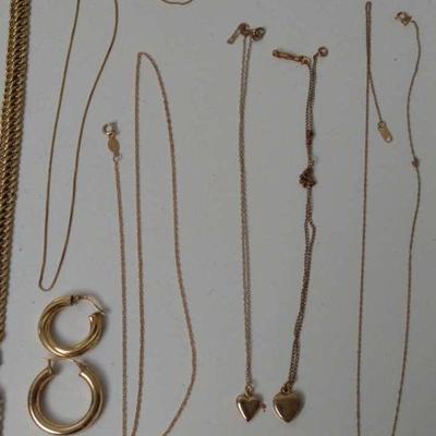 Heart Lockets and others, some marked 14K and 18K