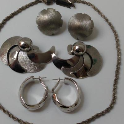 Chrome/Silver Colored Jewelry