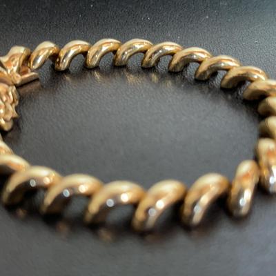 Bracelet Stamped DG Italy 14K 