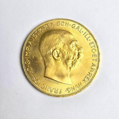 Gold Austrian 100 Corona Coin – Franz Joseph I – 90% Fine Gold