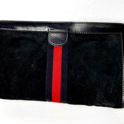 Gucci Vintage Suede Clutch - Authenticated 