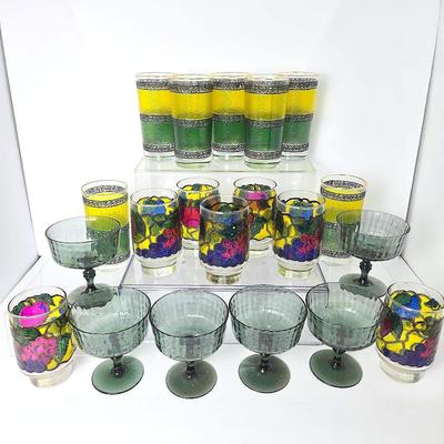 Vintage Barware: Libbey Fruit Stained Glass, Lenox Casual Smoke & More