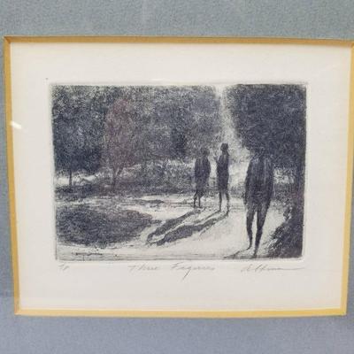 Harold Altman Signed Artist’s Proof Print “Three Figures”