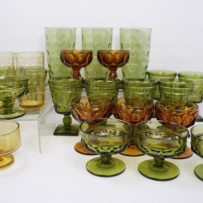 Mid Century & Vintage Colorful Glassware 