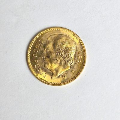 Mexico Gold 5 Pesos Coin 1955 – 90% Fine Gold