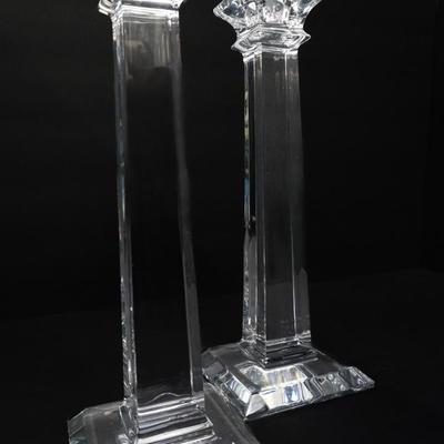 Tiffany & Co. Crystal Candleholders - 10"h
