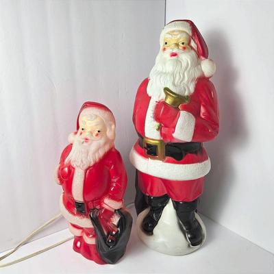 Vintage Empire Blow Mold Santas - 14-20”
