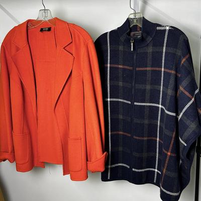 Escada Couture & Tahari Blazer and Poncho - (Size S/M)