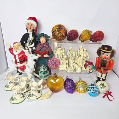 Byers’ Choice Caroler, Spode Candleholders, Nativity, Vintage & Contemporary Ornaments, More