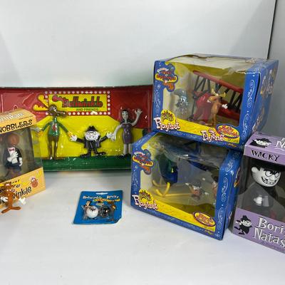Rocky & Bullwinkle Toys: Funko Wacky Wobblers, Micro Bend-ems Playsets, Jesco Bendy Toys, More