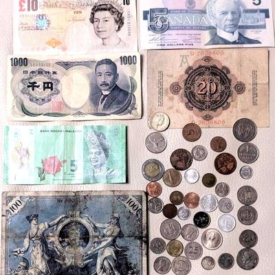 Vintage & Antique Coins & Banknotes – UK, Germany, Japan, Canada, Malaysia, South America & More
