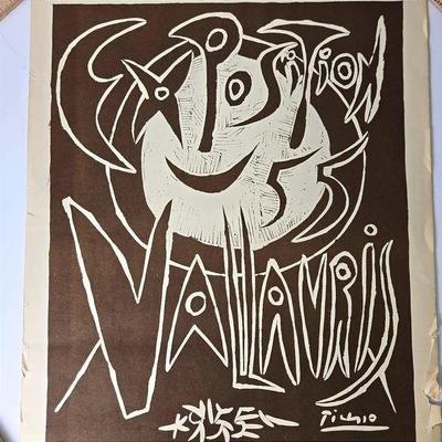 After Pablo Picasso “Exposition Vallauris 1955” Print - 20x15.75”i