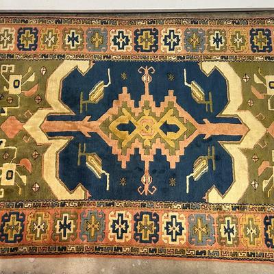 Geometric Oriental Area Rug - 9’7”X6’6”