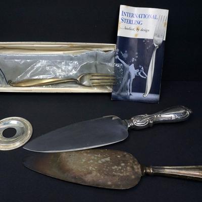 Sterling Silver Cake Servers, Fork & More