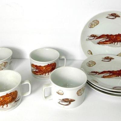 Vintage Seymour Mann Seafood Plates & Chowder Mugs  