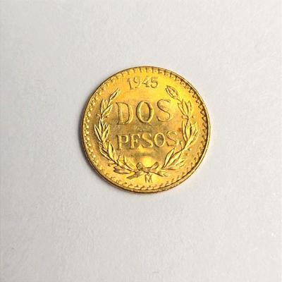 Mexico Gold 2 Pesos Coin 1945 – 90% Fine Gold