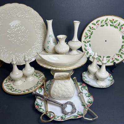 Lenox, Belleek, Lefton Porcelain Tableware