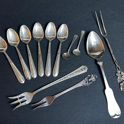 Sterling Silver Demitasse Spoons, Pickle Forks, More