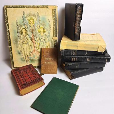 Vintage And Contemporay Bibles, Religious Texts; Illustrated Child's Story Of The Nativity