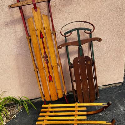 Vintage Flexible Flyer & More Sleds -14x32” to 13x59”