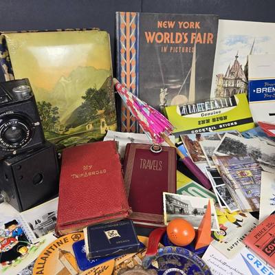 Vintage Cameras. Celluloid Album, World"s Fair Souvenirs & Travel Ephemera
