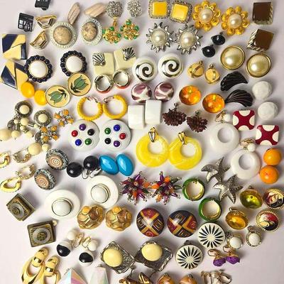 Costume Jewelry Clip Earrings - Lot 1