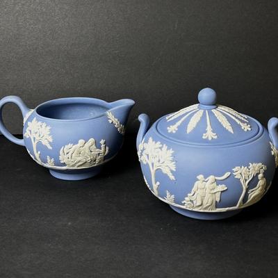 Wedgwood Jasperware Cream & Sugar