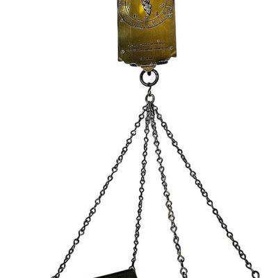 Antique Brass Sargent & Co. Circular Spring Balance 30 Lbs Scale - 29" Long