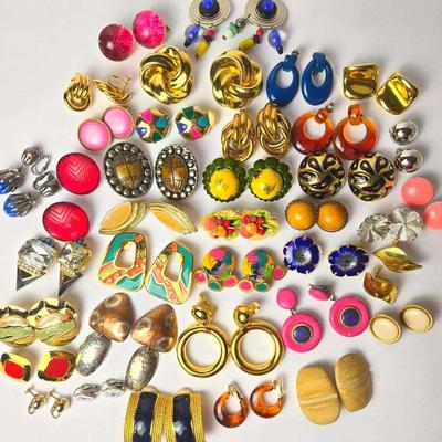 Costume Jewelry Clip Earrings - Lot 2