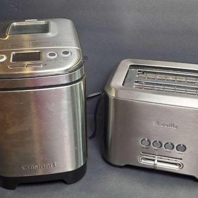 Cuisinart CBK-110 Compact Automatic Bread Maker.& Breville 'A Bit More' Toaster, Model BTA720XL