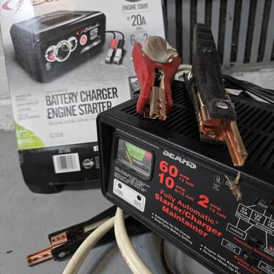Sears & Schmacher Electric Battery Starter/Chargers, Plus Jumper Cables