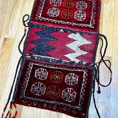 Handwoven Tribal Saddlebag Textile - 14.5x25.5”