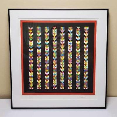 Signed Limited Edition Lithograph Print No. 4/50 Framed 16.5x16"