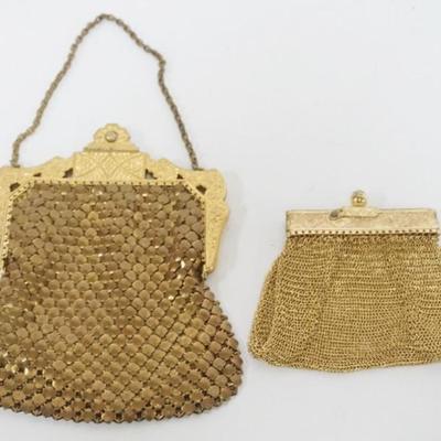 Sale Photo Thumbnail #197: 1195	GROUP OF 2 ANTIQUE LADIES MESH EVENING BAGS, LARGEST APPROXIMATELY 6 IN
