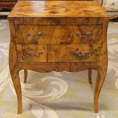 Sale Photo Thumbnail #279: 1277	2 DRAWER OLIVE WOOD STAND, APPROXIMATELY 24 IN X 17 IN X 28 IN H
