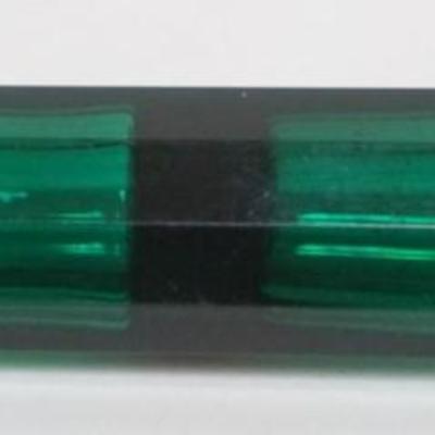 Sale Photo Thumbnail #180: 1179	VICTORIAN EMERALD GREEN GLASS DOUBLE PERFUME, APPROXIMATELY 5 IN LONG
