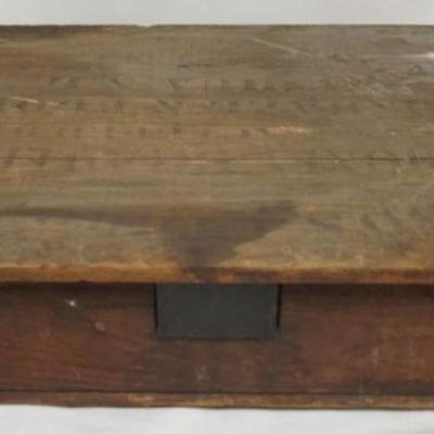 Sale Photo Thumbnail #95: 1094	ANTIQUE COUNTRY STORE CASH TILL BOX, APPROXIMATELY 18 IN X 17 IN X 5 IN H

