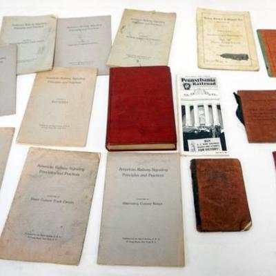 Sale Photo Thumbnail #98: 1097	GROUP OF ASSORTED EARLY RAILROAD BOOKS, MANUALS AND CATALOGS
