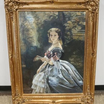 Sale Photo Thumbnail #165: 1164	LARGE CONTEMPORARY OIL ON CANVAS, IMAGE OF SOUTHERN BELL, APPROXIMATELY 41 IN X 51 IN OVERALL
