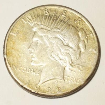 Sale Photo Thumbnail #227: 1225	1922 PEACE SILVER DOLLAR
