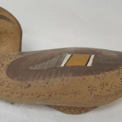 Sale Photo Thumbnail #94: 1093	WOOD DUCK DECOY, APPROXIMATELY 17 IN X 6 IN X 8 IN
