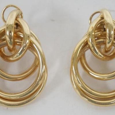 Sale Photo Thumbnail #235: 1233	14K GOLD LADIES EARRINGS, 10.05 DWT
