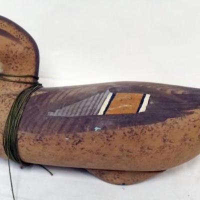 Sale Photo Thumbnail #91: 1090	WOOD DUCK DECOY, APPROXIMATELY 15 IN X 6 IN X 7 IN
