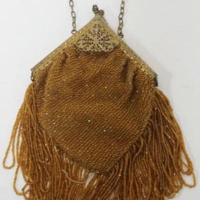 Sale Photo Thumbnail #199: 1197	ANTIQUE LADIES BEADED EVENING BAG, APPROXIMATELY 7 IN
