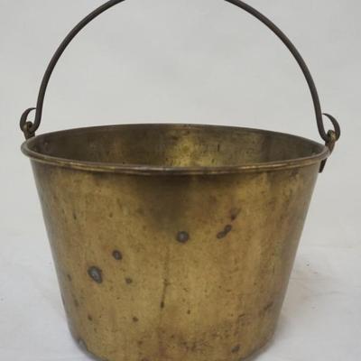 Sale Photo Thumbnail #82: 1081	ANTIQUE BRASS JELLY BUCKET, APPROXIMATELY 17 IN X 11 IN
