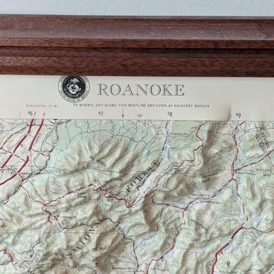 Sale Photo Thumbnail #24: Vintage relief map of Roanoke Va area