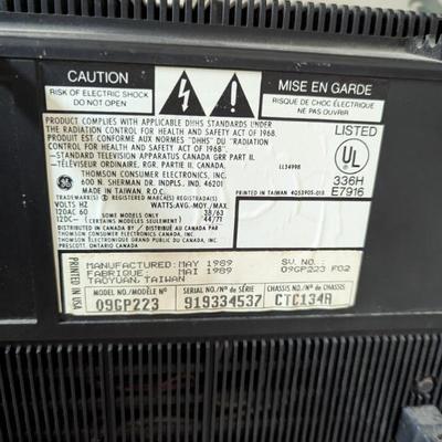 Sale Photo Thumbnail #28: 1989 9" GE TV Black AC/DC Dual Power 09GP223
